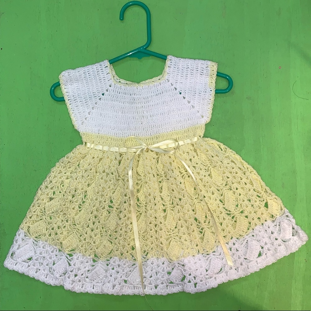 Baby dress handmade crocheted